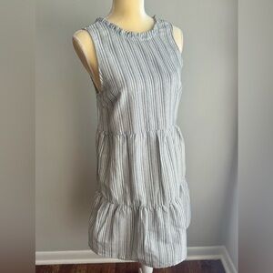 Altar’d State 100% Linen Dress Charcoal Stripe NWT